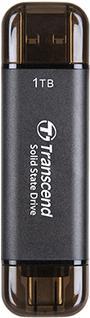 Transcend ESD310C - SSD - 1TB - extern (tragbar) - USB 3,2 Gen 2x1 (USB-C Steckverbinder) - Schwarz (TS1TESD310C)