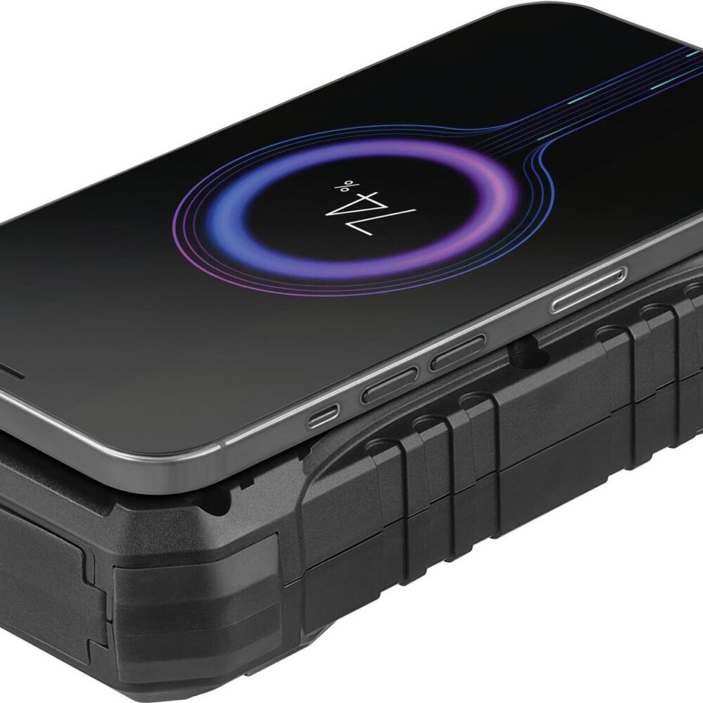 Sandberg Active Survivor - Powerbank - 20000 mAh - 74 Wh - 30 Watt - 3 A - PD, QC 3.0 - 3 Ausgabeanschlussstellen (2 x USB, 24 pin USB-C) - auf Kabel: USB-C (420-92)