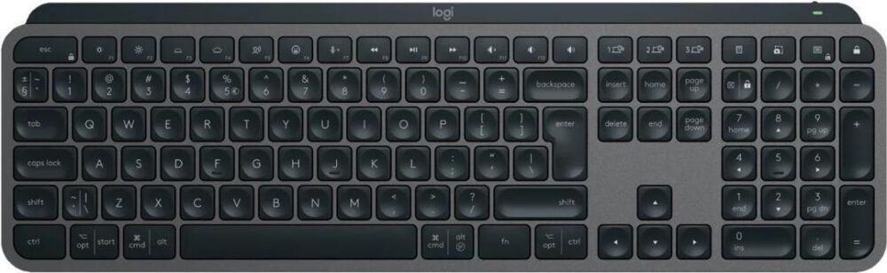 Logitech MX Keys S - Tastatur - hinterleuchtet - kabellos - Bluetooth LE - QWERTZ - Deutsch - Tastenschalter: Scissor-Key - Graphite