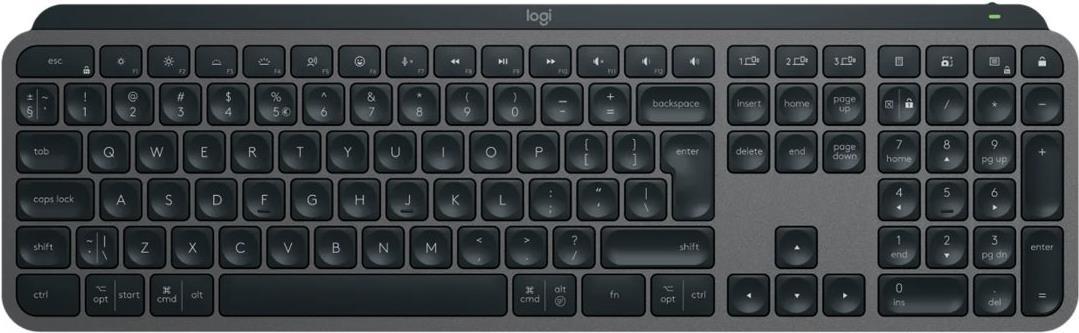 Logitech MX Keys S - Tastatur - hinterleuchtet - kabellos - Bluetooth LE - QWERTY - US-Englisch - Tastenschalter: Scissor-Key - Graphite (920-011587)