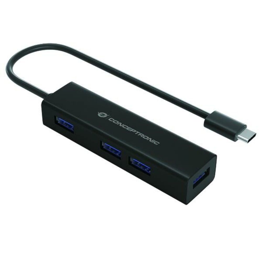 Hub USB 4 Porte Conceptronic 110516207101 Blu scuro