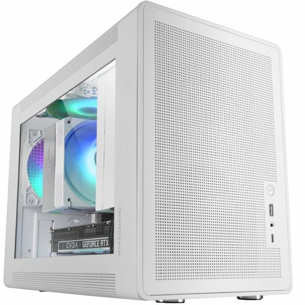 Cassa Minitorre Micro ATX / ITX Mars Gaming MCXPSW Bianco