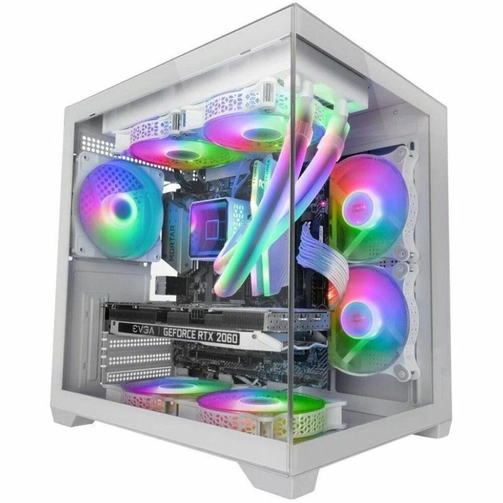 Cassa Minitorre Micro ATX / ITX Mars Gaming MCVIEW2W Bianco