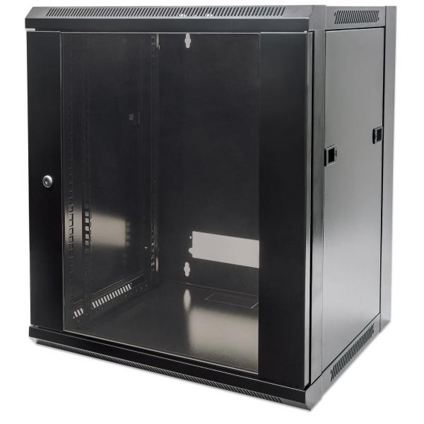 Intellinet 711869 rack 12U Da parete Nero (NETWORK CABINET WALL MOUNT 12U- - [STANDARD] 450MM BLACK FLATPACK)