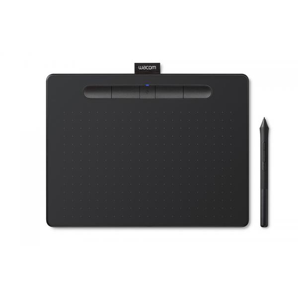 Wacom Intuos S tavoletta grafica Nero 2540 lpi [linee per pollice] 152 x 95 mm USB/Bluetooth (Intuos - digitizer - USB - Intuos S, Wired & Wireless, - 2540 lpi, 152 x 95 mm, USB/Bluetooth, 7 mm, Pen - Warranty: 12M)