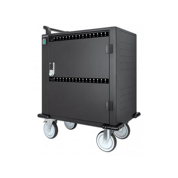 Manhattan 716000 portable device management cart& cabinet Carrello per la gestione dei dispositivi portatili Nero (CHARGING CABINET [X32] 576W- - USB-C PORTS 3A/18W PER PORT)