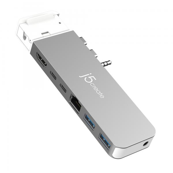 j5create JCD395-N Hub 4K60 Elite Pro USB4® con kit MagSafe® (4K60 ELITE PRO USB4 HUB WITH - MAGSAFE KIT SPACE GREY/WHITE)