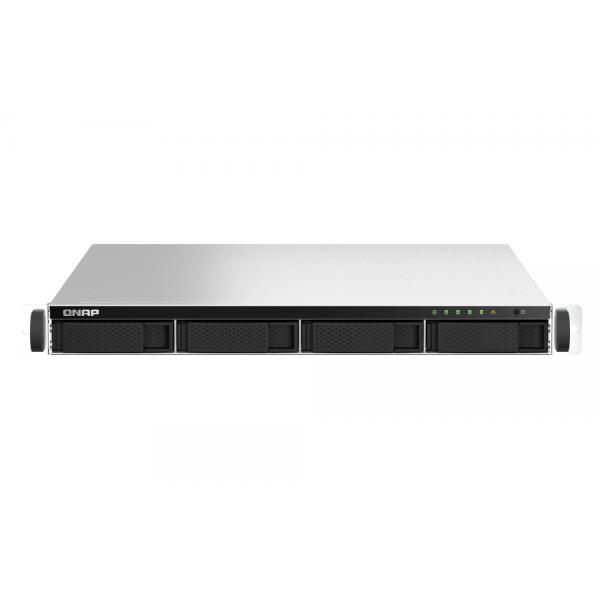 QNAP TS-464U-RP NAS Rack [1U] Intel® Celeron® N5095 8 GB 64 TB QNAP QTS Alluminio, Nero (QNAP TS-464U-RP-8G 64TB [WD RED PRO] 4-Bay 1U rackmount NAS; Intel Celeron N5105/N5095 quad-core; burst up to 2.9 GHz; 8GB RAM onboard [not expandable]; 4 x 3.5/2.5 SATA 6Gb/s drive bays; 1 x PCIe Gen3x2 slot; 2 x 2.5GbE; Intel UHD Graphics; 4K HDMI v1.4b; 2 x USB 3.2 Gen2 Type-A+ 2 x USB 2.0; 2 x 250W PSU [3Years warranty])