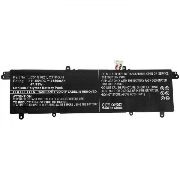 CoreParts MBXAS-BA0253 ricambio per laptop Batteria (Laptop Battery for Asus - 47.93Wh Li-Pol 11.55V 4150mAh - 48Wh Li-Pol 11.55V 4150mAh for ASUS, UX3000XN, UX392FA, UX392FN-2B, Vivobook - Warranty: 12M)