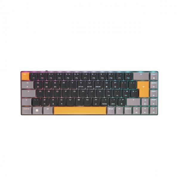CHERRY MX-LP 2.1 Compact Wireless tastiera Gaming RF senza fili + Bluetooth QWERTY Inglese UK Nero (CHERRY MX LP 2.1 - Keyboard - compact - backlit - wireless - 2.4 GHz, Bluetooth 5.2, corded - QWERTY - UK - key switch: CHERRY MX Low Profile - black) - Versione UK