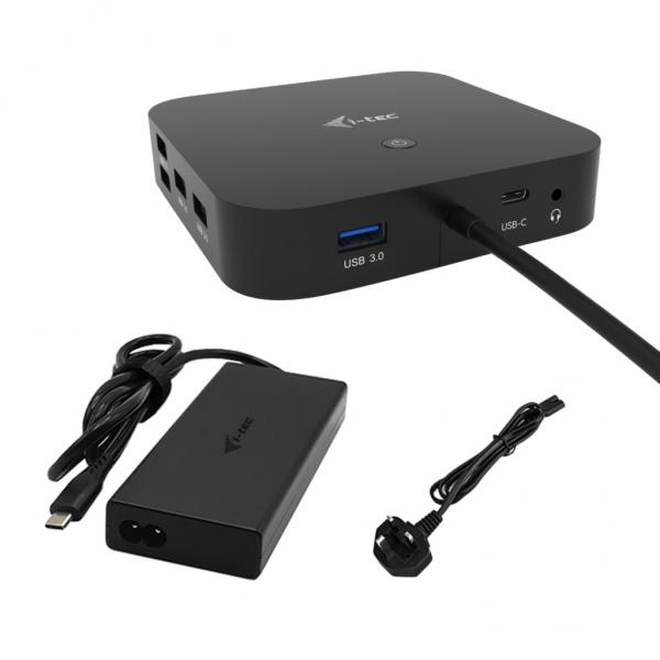 i-tec C31TRI4KDPDPRO100UK replicatore di porte e docking station per laptop Cablato USB 3.2 Gen 1 [3.1 Gen 1] Type-C Nero (USB-C HDMI Dual DP Dock 100W)