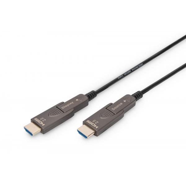 Digitus Cavo in fibra ottica ibrido 4K - HDMI AOC con 15m connettore rimovibile (DIGITUS Glasfaserkabel HDMI AOC 15m H)