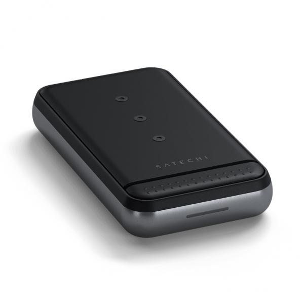 Satechi ST-UCDWPBSM batteria portatile 10000 mAh Carica wireless Grigio (Satechi Duo Wireless Charger Stand - M)