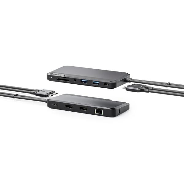 ALOGIC U2CXH-DGR replicatore di porte e docking station per laptop Cablato USB 3.2 Gen 1 [3.1 Gen 1] Type-C Grigio scuro (PORTABLE DOCK FOR MAC 10-IN-1 - DUAL DISPLAY 4K SUPP DARK GREY)
