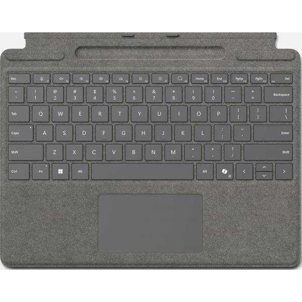 Microsoft Surface Pro Keyboard with pen storage for Business Microsoft Cover port Platino (Microsoft Surface Pro Keyboard UK/Ireland Only Platinum with co-pilot key) - Versione UK