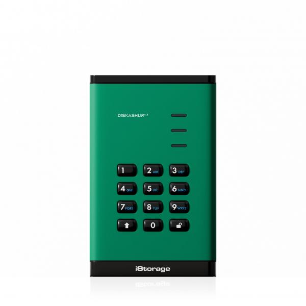 iStorage diskAshur3 SSD 1 TB USB Type-A / USB Type-C 3.2 Gen 1 [3.1 Gen 1] (diskAshur3 SSD 256-bit 1TB - Green)