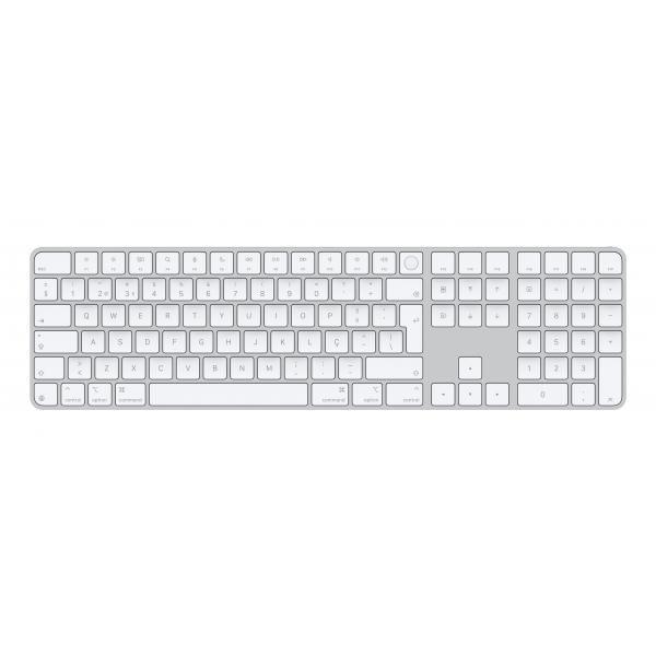 Apple Magic tastiera Universale USB + Bluetooth QWERTY Portoghese Bianco (MAGIC KEYBOARD NUMERIC - PORTUGUESE WHITE) - Versione UK