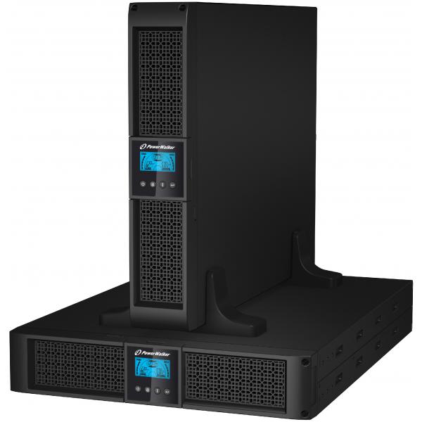 PowerWalker VI 1500RT LCD gruppo di continuità [UPS] 1,5 kVA 1350 W 8 presa[e] AC (VI 1500 RT HID UPS 1500VA/ - 1350W - Rack & Tower 2-in-1 - Warranty: 24M)
