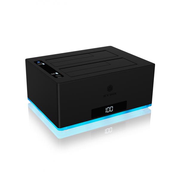 RaidSonic IB-127CL-U3 docking station per unità di archiviazione Nero