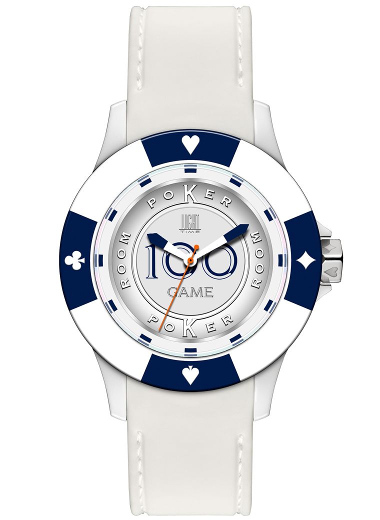 LIGHT TIME Mod. POKER - White / Blue