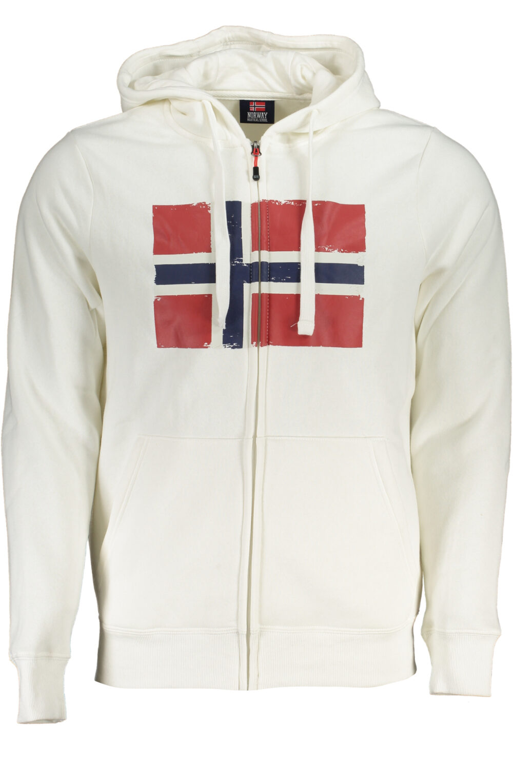 NORWAY 1963 FELPA CON ZIP UOMO BIANCO
