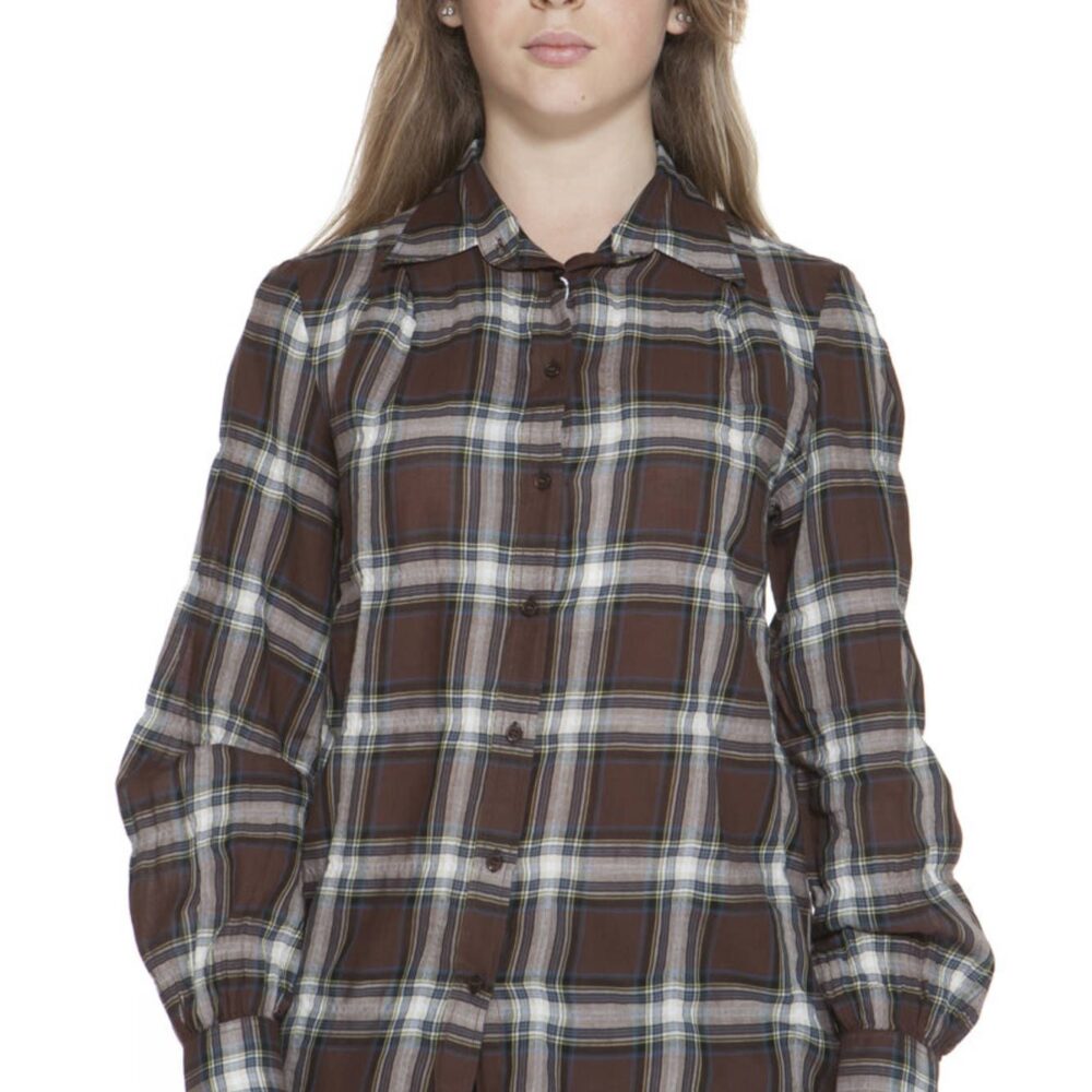 GANT CAMICIA MANICHE LUNGHE DONNA MARRONE