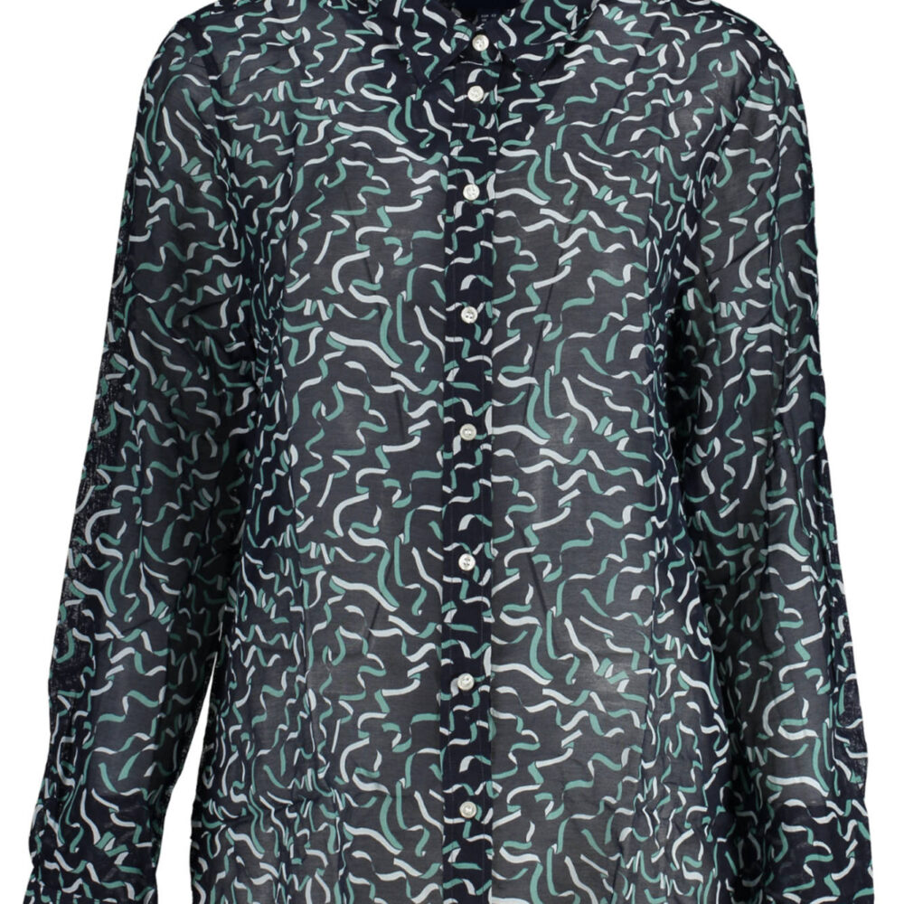GANT CAMICIA MANICHE LUNGHE DONNA BLU