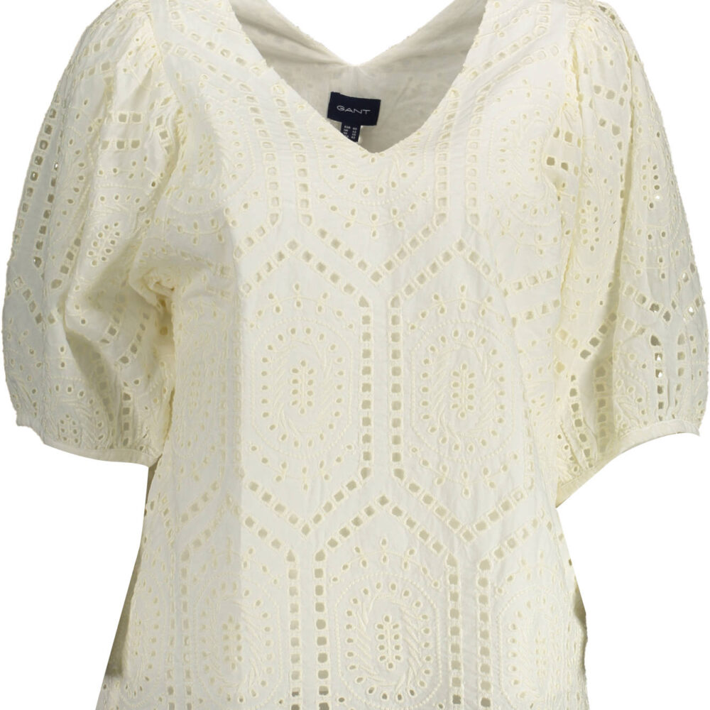 GANT T-SHIRT MANICHE CORTE DONNA BIANCO