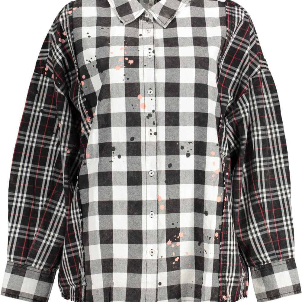 DESIGUAL CAMICIA MANICHE LUNGHE DONNA NERO