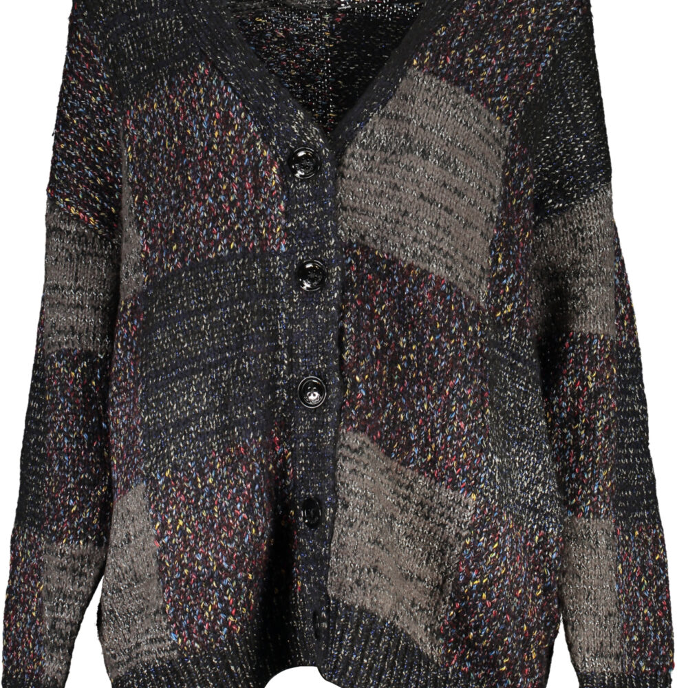 DESIGUAL CARDIGAN DONNA NERO