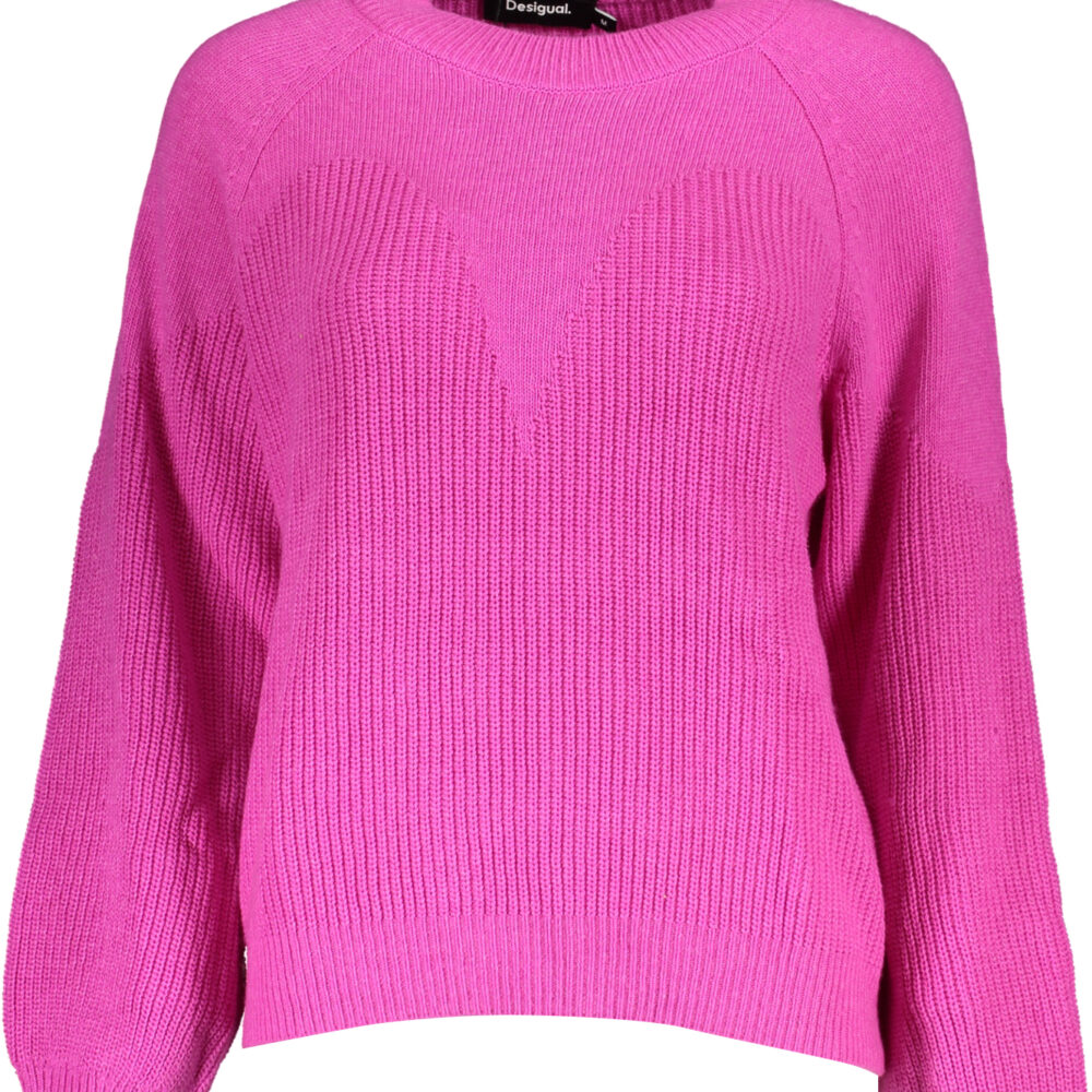 DESIGUAL MAGLIONE DONNA ROSA