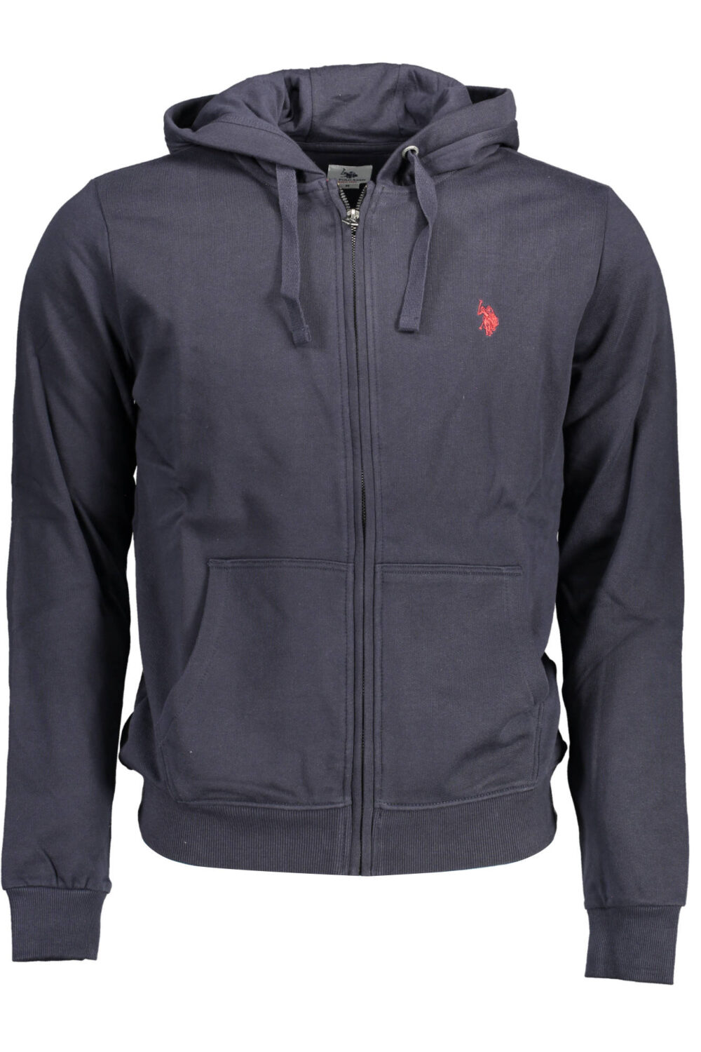 U.S. POLO FELPA CON ZIP UOMO BLU
