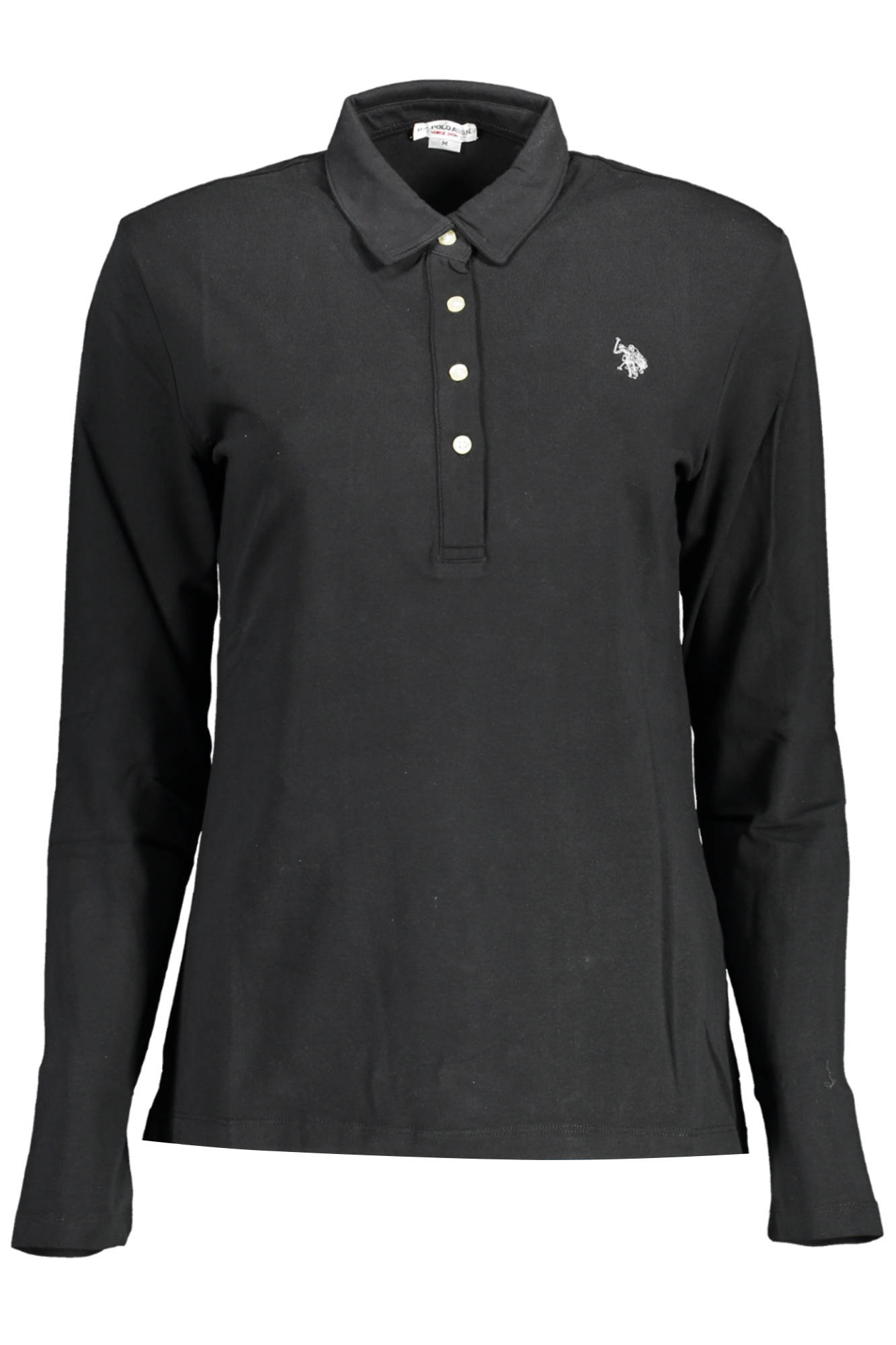 U.S. POLO POLO MANICHE LUNGHE DONNA NERO