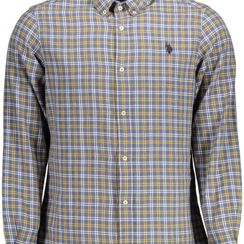 U.S. POLO CAMICIA MANICHE LUNGHE UOMO BLU