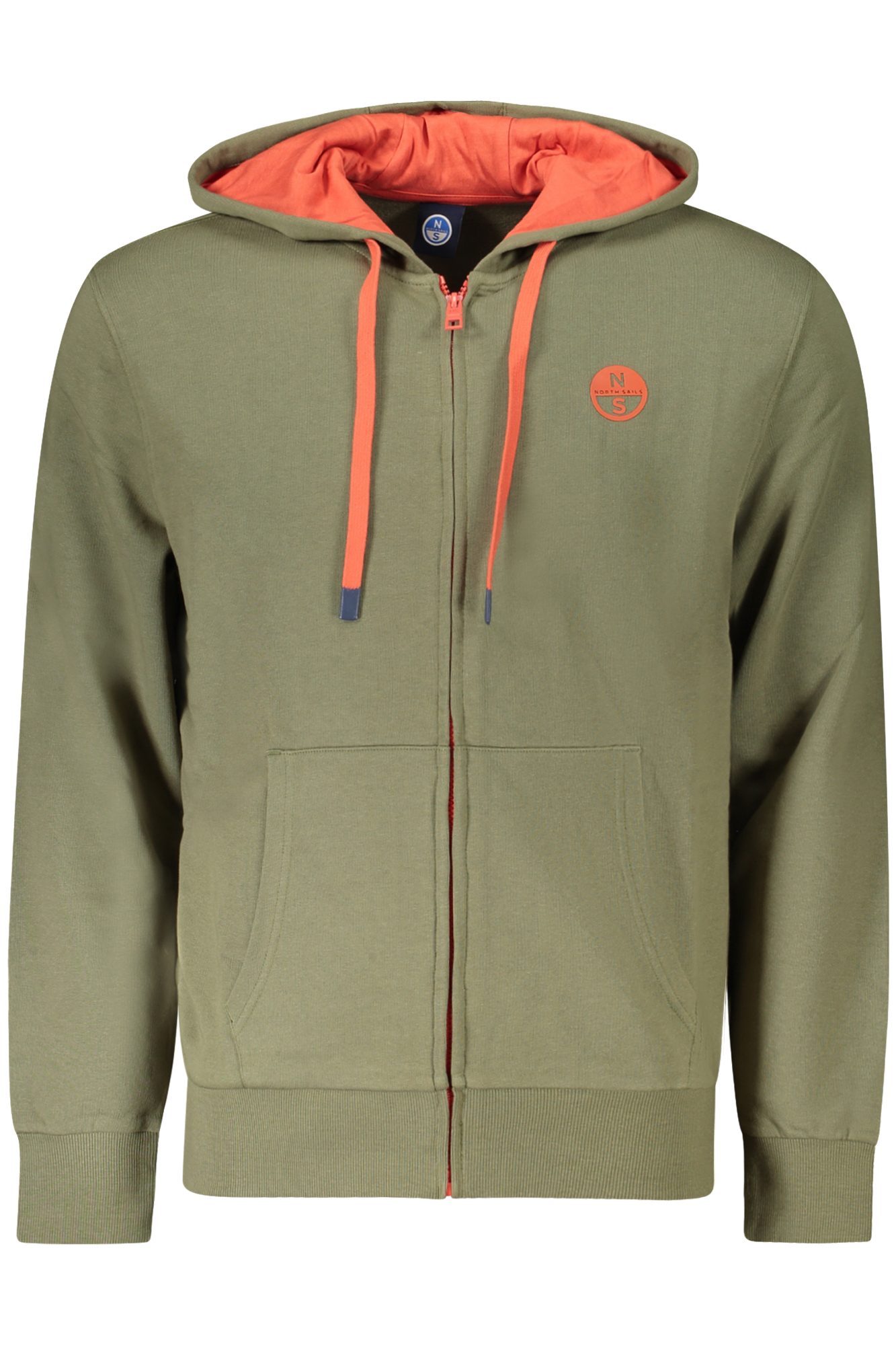 NORTH SAILS FELPA CON ZIP UOMO VERDE