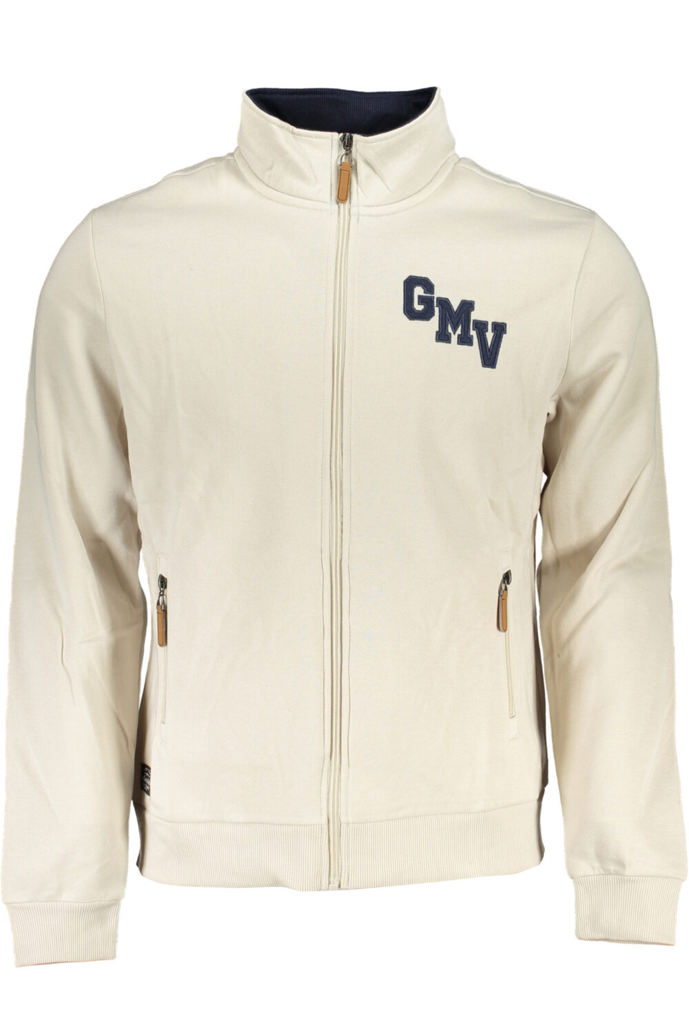 GIAN MARCO VENTURI FELPA CON ZIP UOMO BIANCO