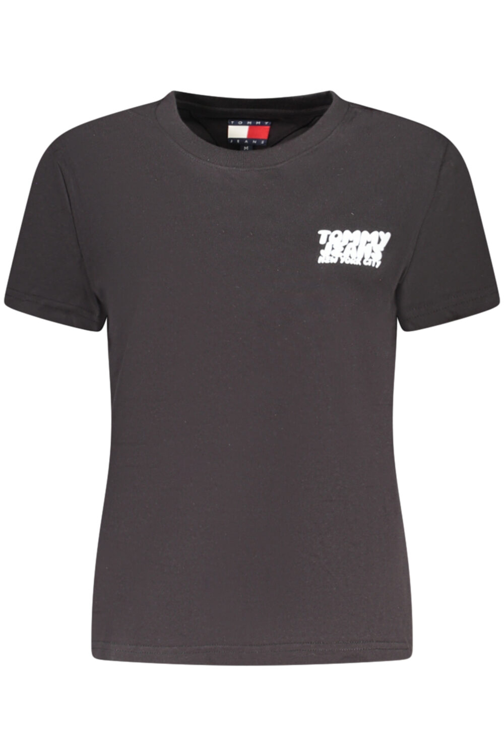 TOMMY HILFIGER T-SHIRT MANICHE CORTE DONNA NERO