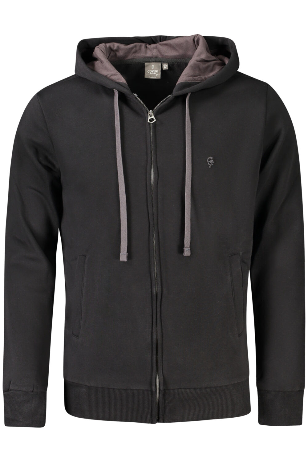 COVERI MOVING FELPA CON ZIP UOMO NERO