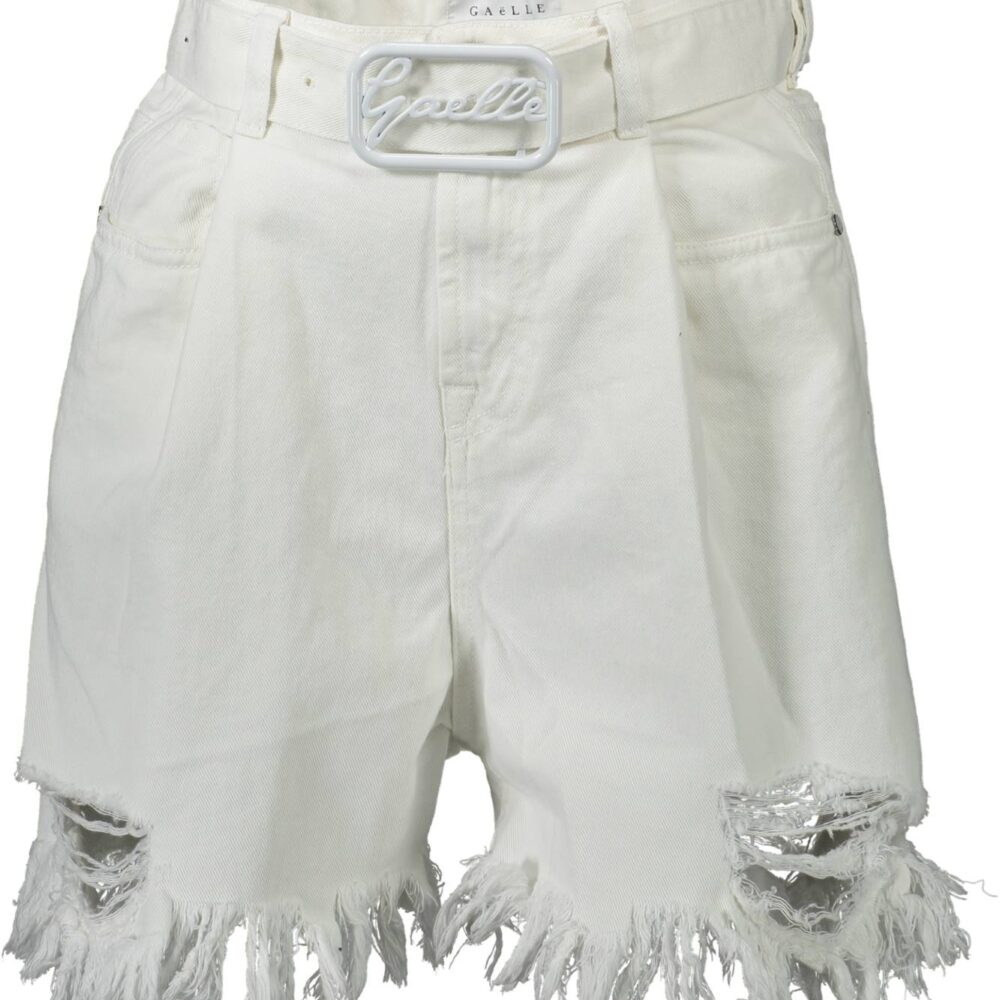 GAELLE PARIS PANTALONE SHORT DONNA BIANCO