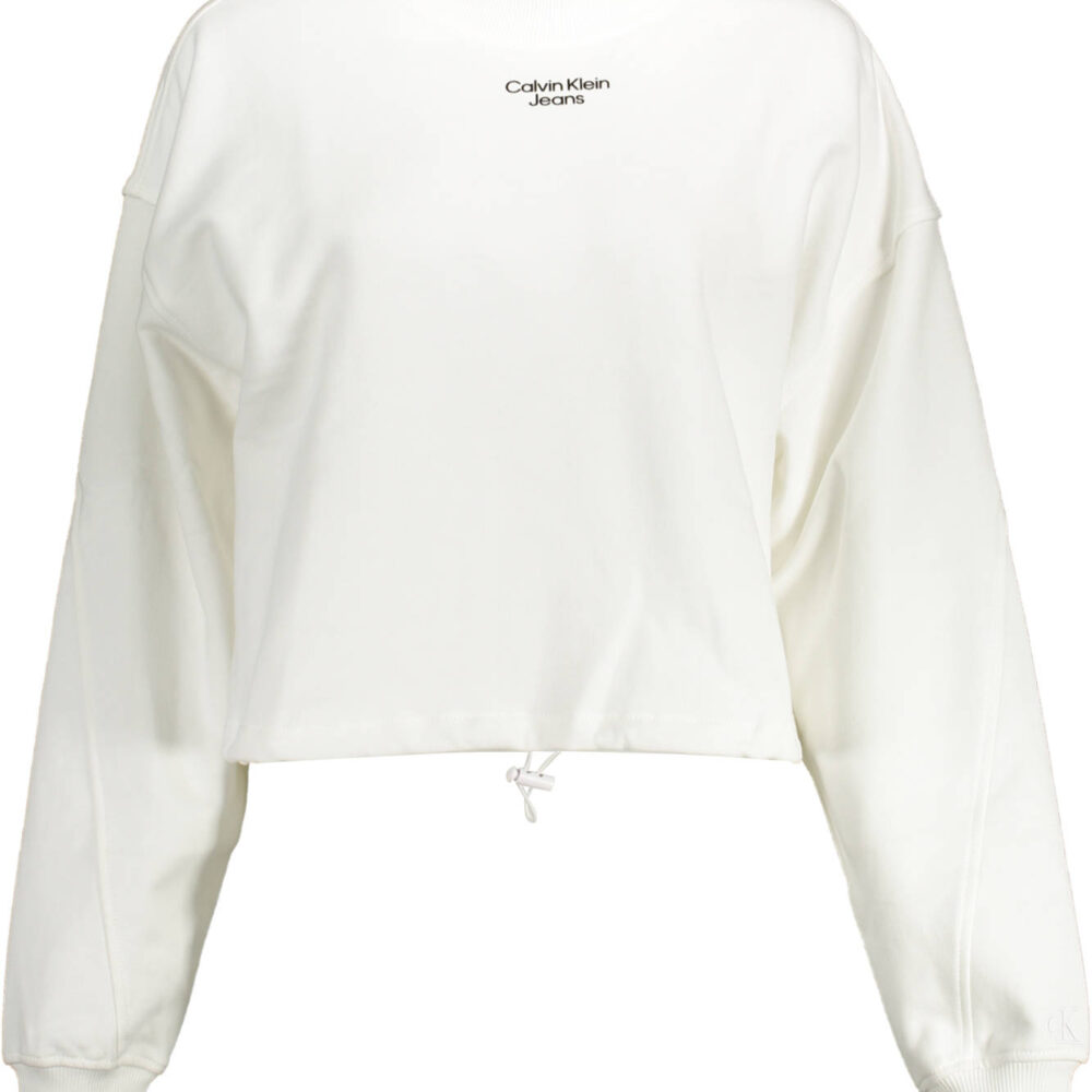 CALVIN KLEIN FELPA SENZA ZIP DONNA BIANCO