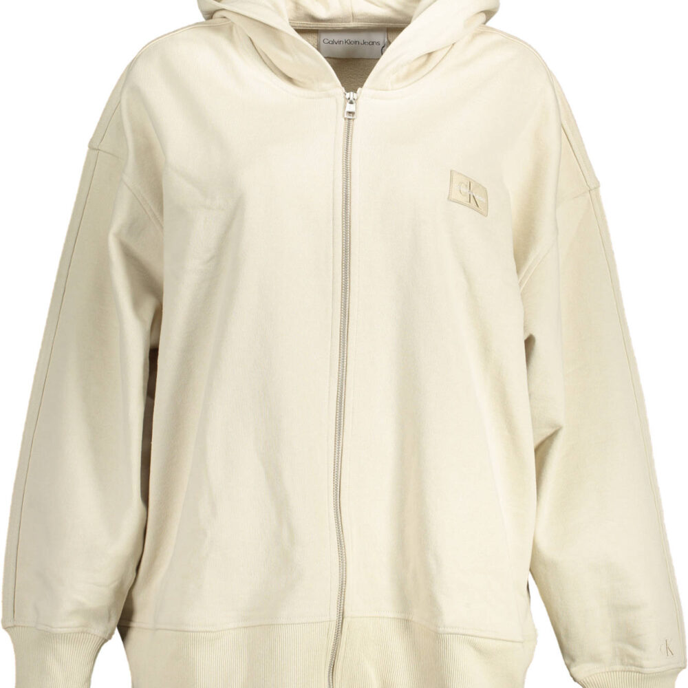 CALVIN KLEIN FELPA CON ZIP DONNA BEIGE