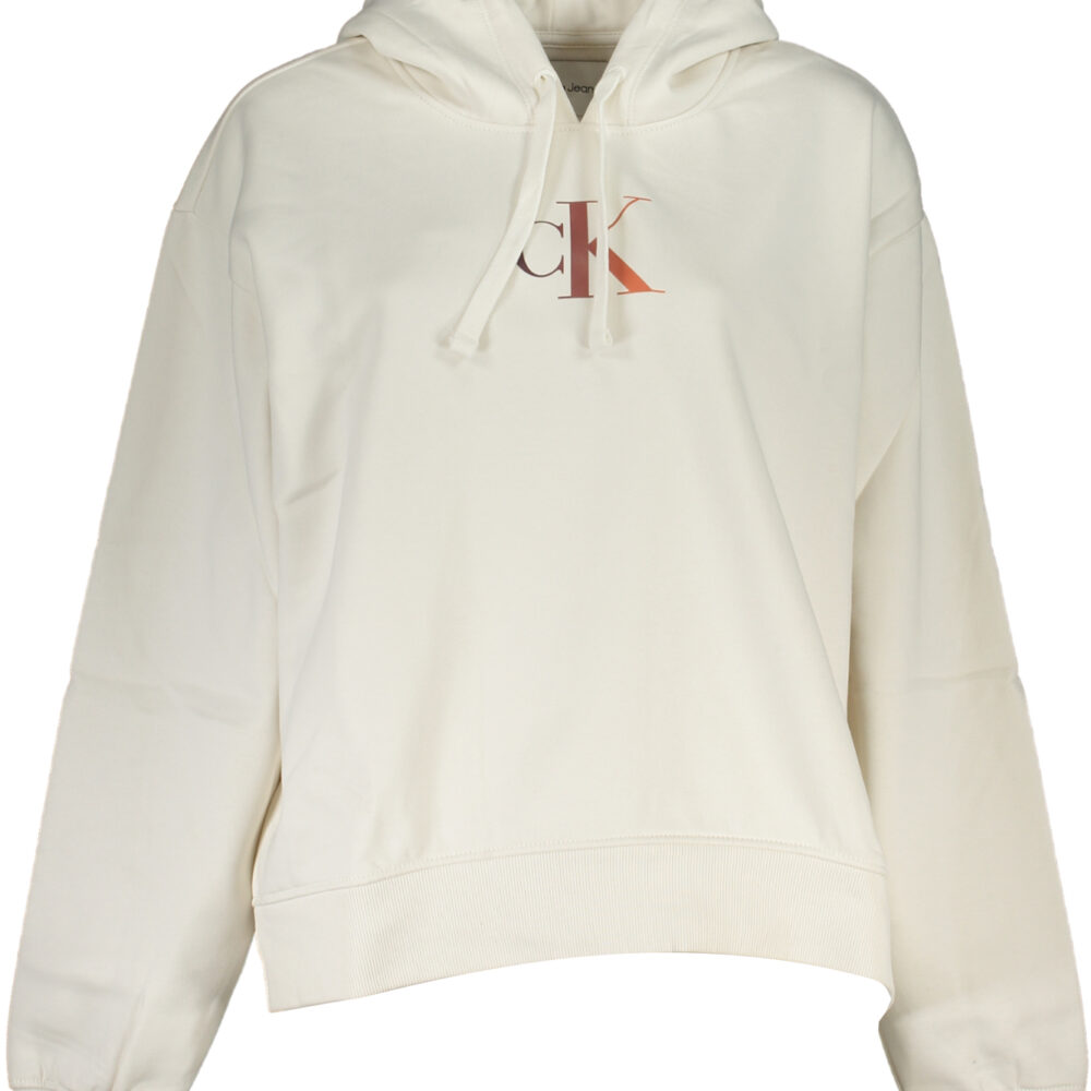 CALVIN KLEIN FELPA SENZA ZIP DONNA BIANCO