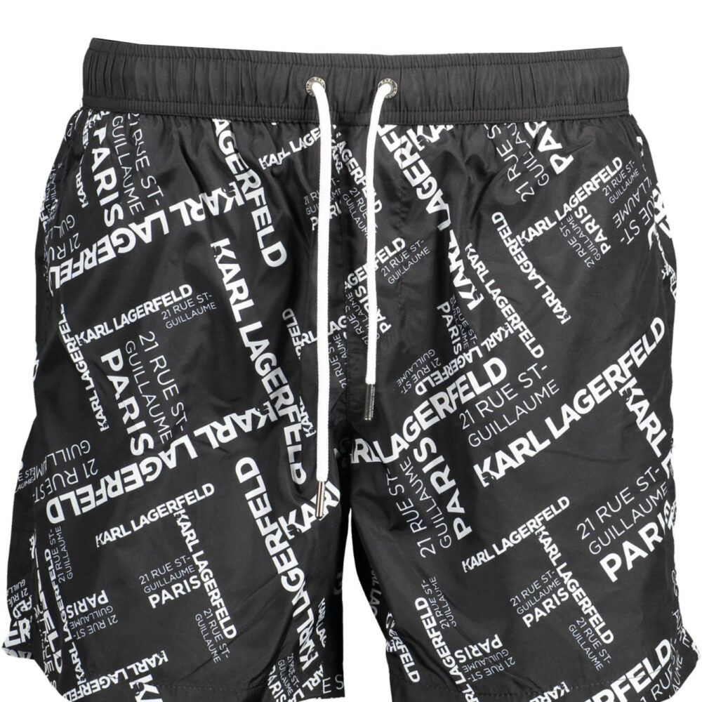 KARL LAGERFELD BEACHWEAR COSTUME PARTE SOTTO UOMO NERO