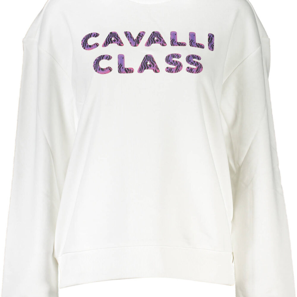 CAVALLI CLASS FELPA SENZA ZIP DONNA BIANCO