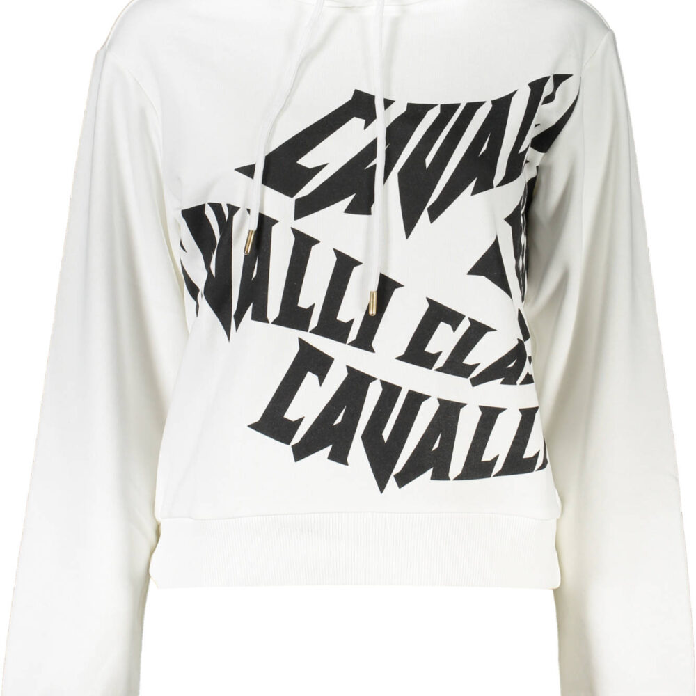 CAVALLI CLASS FELPA SENZA ZIP DONNA BIANCO