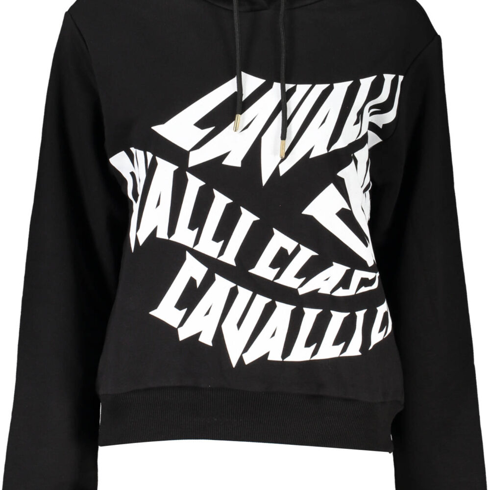 CAVALLI CLASS FELPA SENZA ZIP DONNA NERO