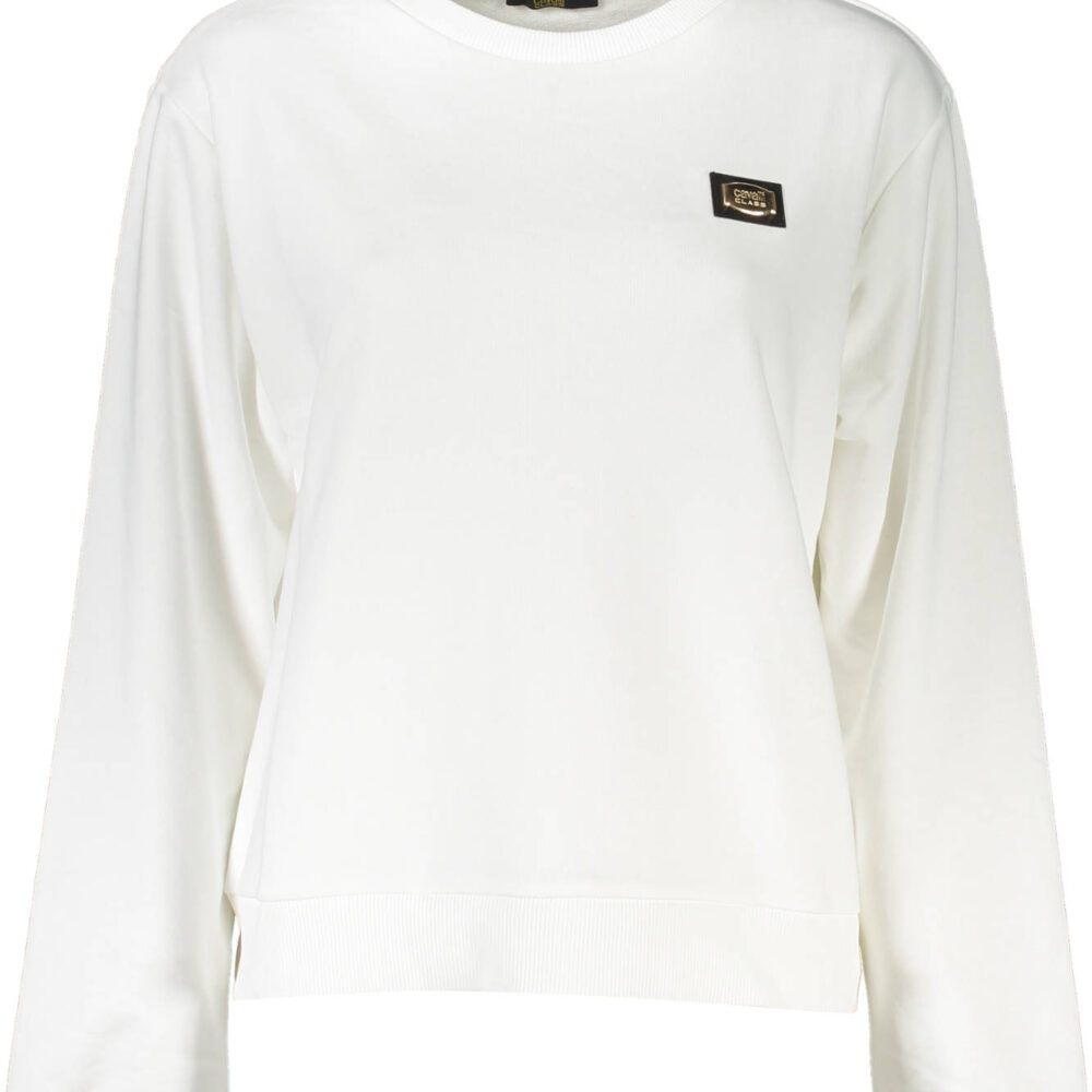 CAVALLI CLASS FELPA SENZA ZIP DONNA BIANCO