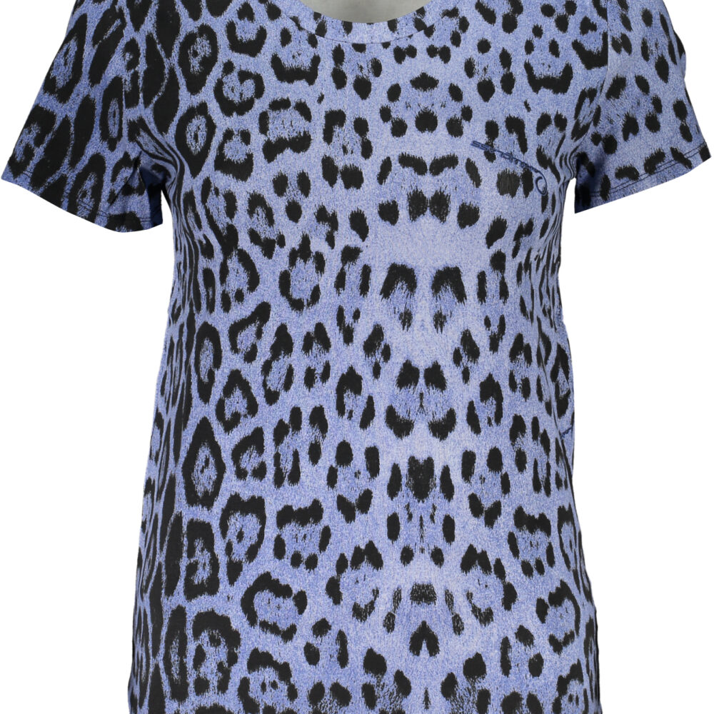 CAVALLI CLASS T-SHIRT MANICHE CORTE DONNA AZZURRO