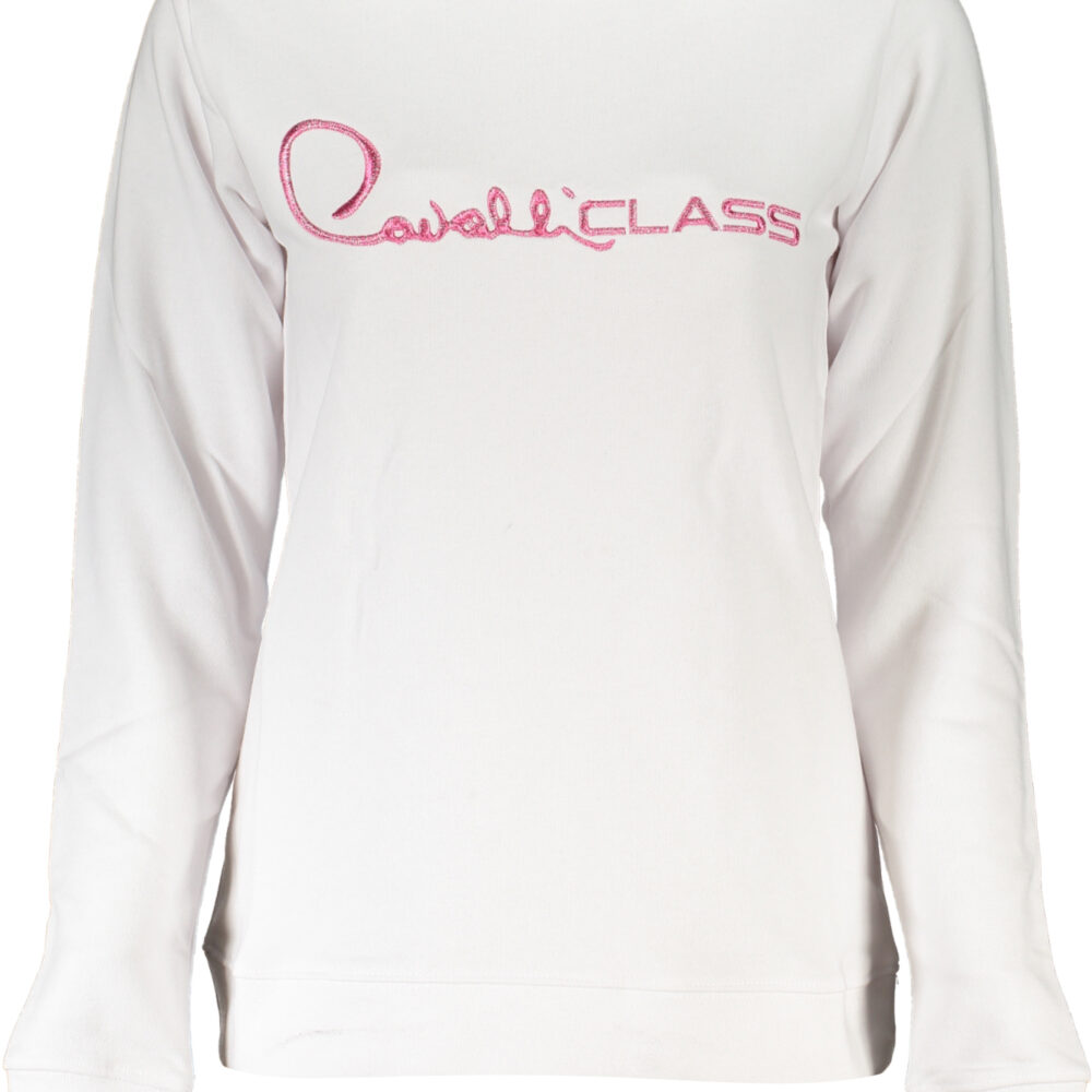 CAVALLI CLASS FELPA SENZA ZIP DONNA BIANCO