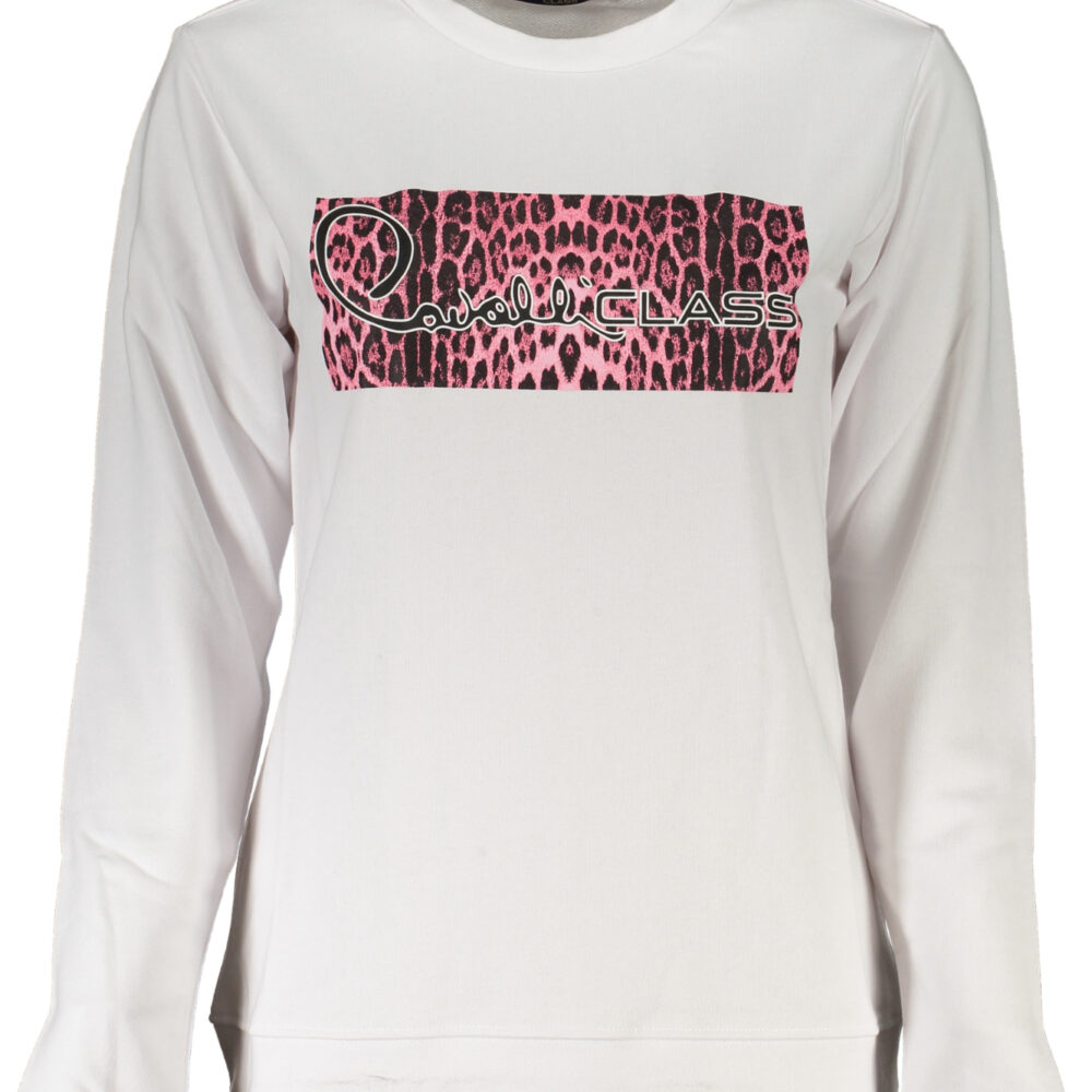 CAVALLI CLASS FELPA SENZA ZIP DONNA BIANCO